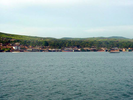 Ferrys in the port at Lake Tanganyika.